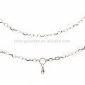 Acero inoxidable personalizado 18 &#39;&#39; + 2 &#39;&#39; plata doble círculo encantos flotantes medallón collar colgante de joyería